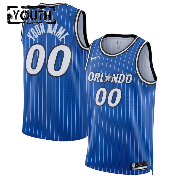 Orlando Magic Trikot Benutzerdefinierte Nike 2025-26 Icon Edition Blau Swingman - Kinder